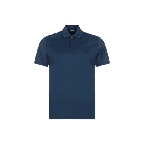 Ermenegildo Zegna Мужская поло синего цвета