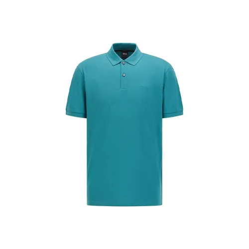 Hugo Boss Бирюзовый Синий Мужская Поло