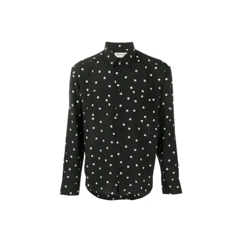 SAINT LAURENT Рубашка Мужская Черная