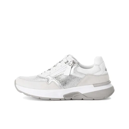 Gabor Rollingsoft Low Топ Повседневная обувь Женская Серебряная Белая