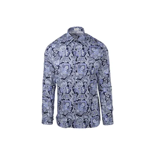 ETRO Мужские Синие Рубашки