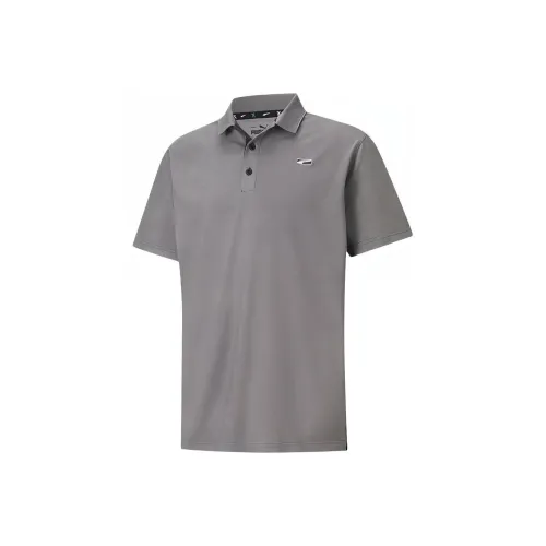 PUMA Pique Черный Серый Цвет Мужская Поло