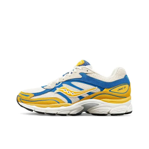 Saucony Pro Grid Omni 9 Амортизация Износостойкий Низкий Топ Беговые кроссовки Унисекс Желтый
