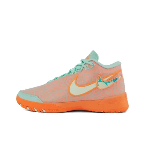 Nike LeBron NXXT Genisus Slip-Resistant Abrasion-Resistant Low-Top Basketball Shoes Men's Orange Green Найк Леброн NXXT Genisus противоскользящие устойчивые к истиранию низкие топовые баскетбольные кроссовки мужские оранжевые зеленые