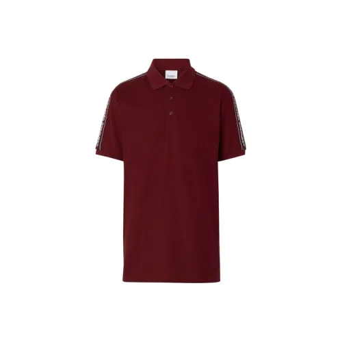 Burberry Поло Мужское Темно-фиолетовое и Красное