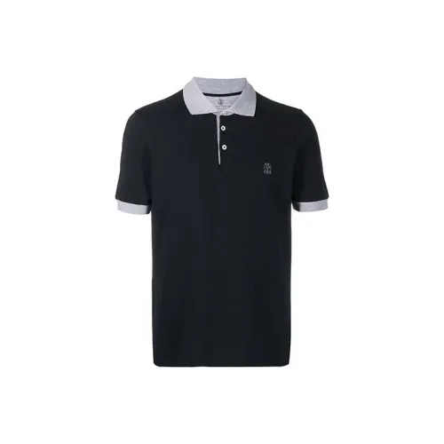 BRUNELLO CUCINELLI Blue Men's Polo