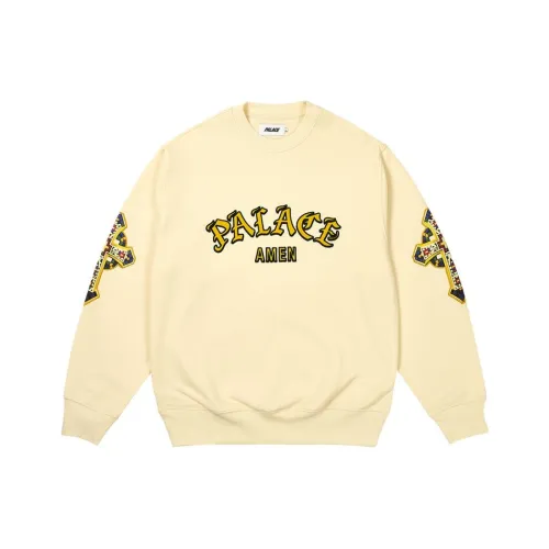 PALACE SS24 SAINTS CREW SWEATSHIRT Унисекс Мягкий Белый