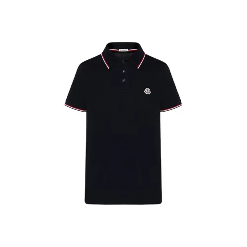 MONCLER Мужская поло синего цвета