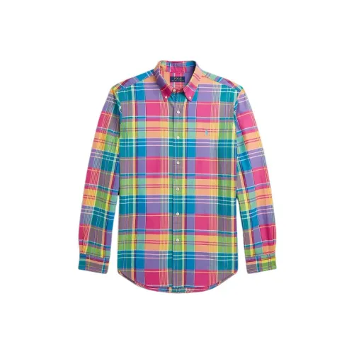 Polo Ralph Lauren Classic Fit Клетка Oxford Рубашка Мужская Многоцветная