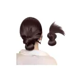 Раскованный элегантный низкий пучок [Темно-коричневый]