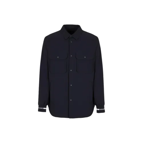 ARMANI EXCHANGEAE SS24 Рубашка Мужская Морской Синий