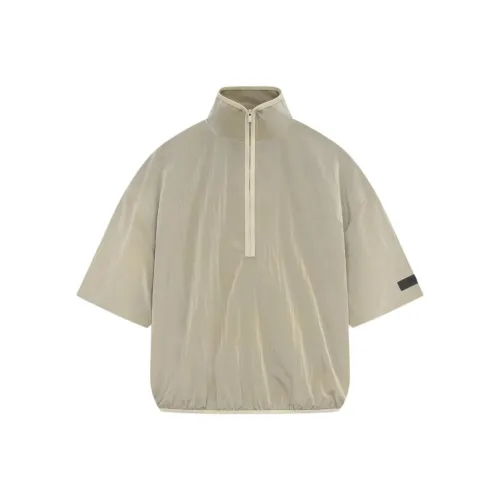 Fear of God Essentials SS24 Drop2 Crinkle Нейлон Halfzip SS Рубашка Мужская Садовый Желтый Садовый Желтый