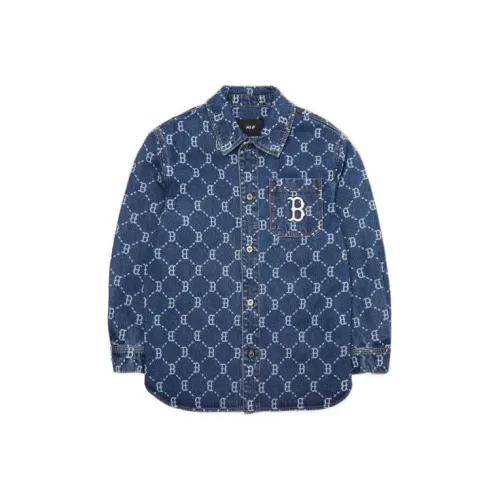 MLB Old Flower Синий Унисекс Рубашки