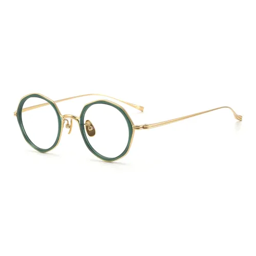 Vitigmu Пластиковая оправа Чистый титан Нерегулярная форма Оправа для очков Женская