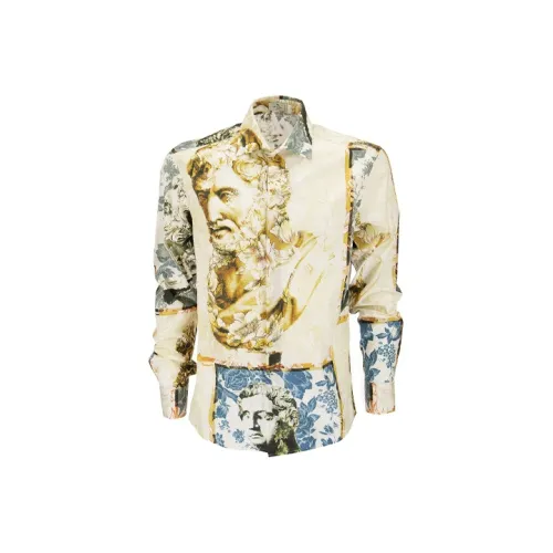 ETRO Желтые Мужские Рубашки