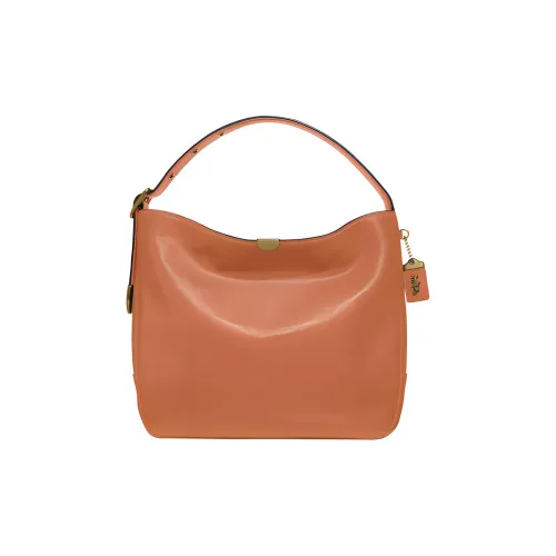 COACH Bedford Дубленая кожа Портативная сумка-корзинка на молнии сумка через плечо большая женская кирпично-красного цвета