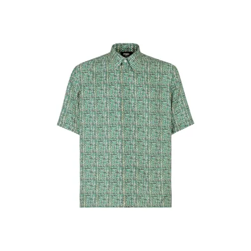 Fendi Зеленые Мужские Рубашки