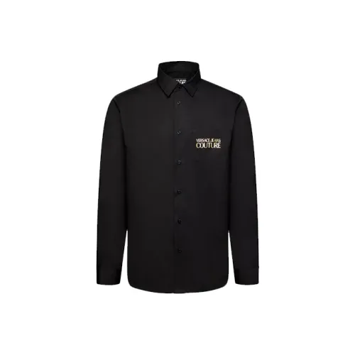 VERSACE JEANS COUTURE Мужские Черные Рубашки