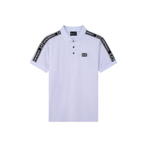 EMPORIO ARMANI EA7 Белая Мужская Рубашка Поло