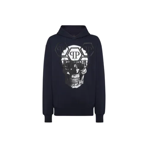 PHILIPP PLEIN FW24 Толстовка Мужской Морской Синий