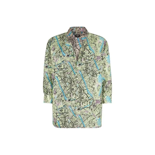 Fendi Зеленые Мужские Рубашки
