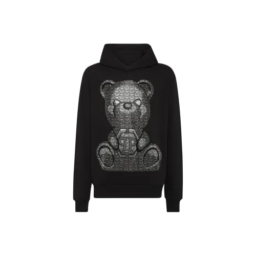 PHILIPP PLEIN Толстовка 3D Тедди Толстовка Мужская Черная