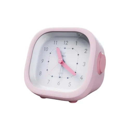 Deli Механизм с плавным ходом секундной стрелки пластик будильник унисекс