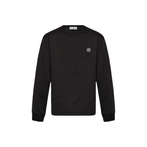 STONE ISLAND Черный Мужские Свитшоты