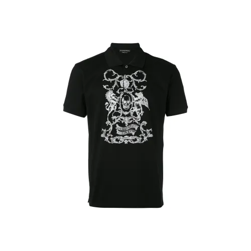 Alexander McQueen Мужское черное поло