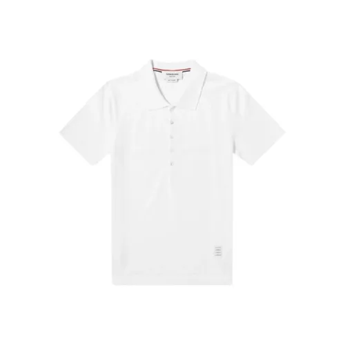 THOM BROWNE Белая Мужская Рубашка Поло