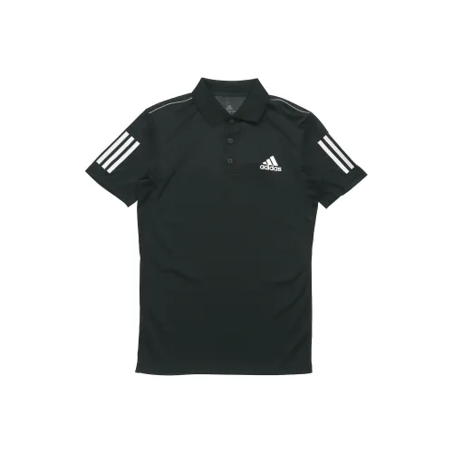 Adidas 3 Stripes Поло Мужское Черное