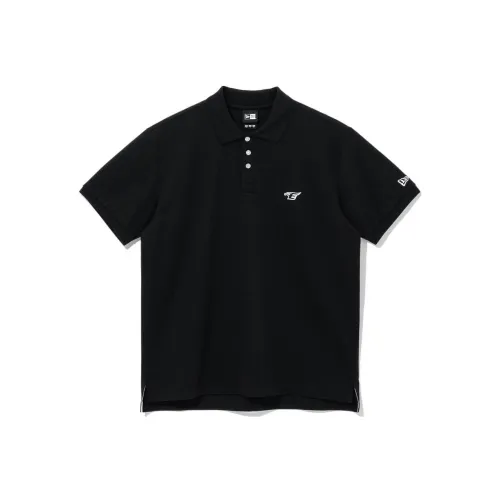 New Era Мужская Поло Рубашка Черного Цвета