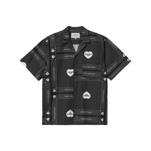 Carhartt WIP SS24 S S Сердце Bandana Рубашка Мужская Черная