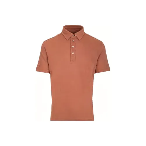 Ermenegildo Zegna Мужская рубашка поло коричневого цвета