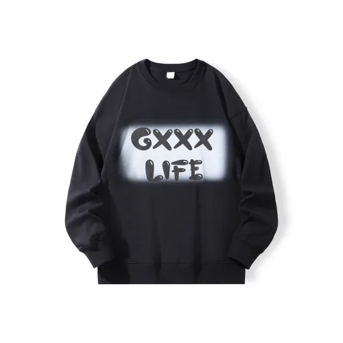 GXXX Круглый вырез Длинный рукав Толстовка Унисекс
