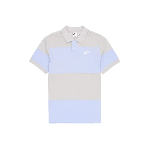 Nike Sportswear Essentials Series Светло-Морской Синий Мужское Поло
