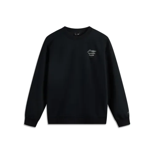 LINING Sports Life Collection Толстовка Унисекс Черный Асфальтовый Серый