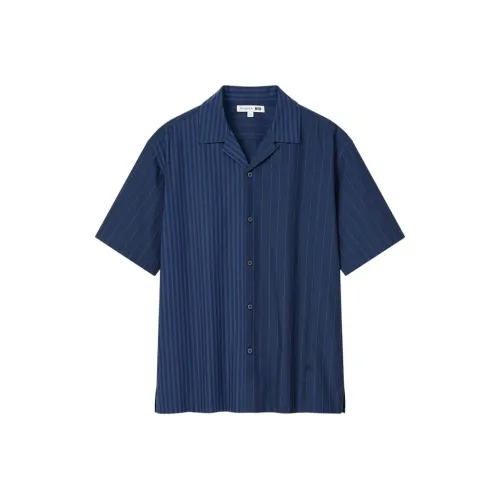 UNIQLO x JW Anderson Рубашка Мужская Темно-синяя