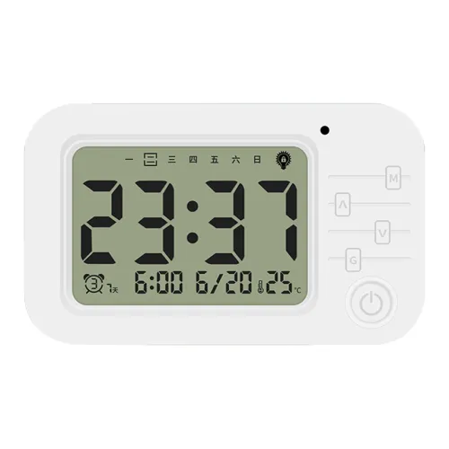 HENSE Электронный Механизм Пластик Будильник Унисекс Серый HA2179