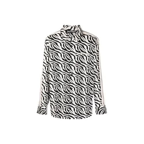 PALM ANGELS Черный/Белый Мужские Рубашки