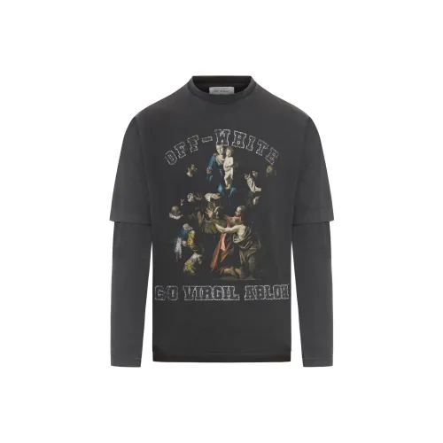 OFF Белый Свитшот Регулярный крой Мужской Черный