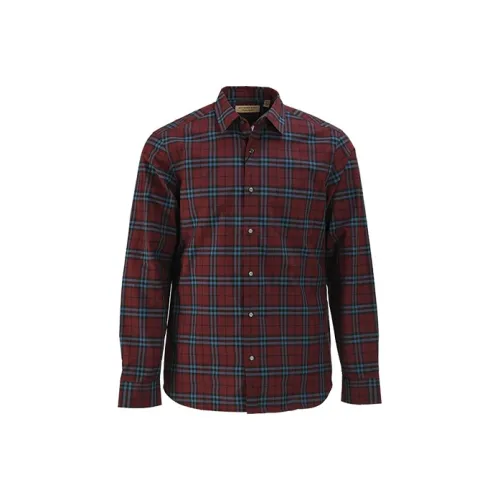 Burberry Мужские рубашки бордового цвета