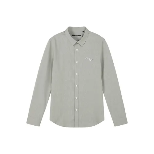 DAVID NAMAN Зеленые Мужские Рубашки