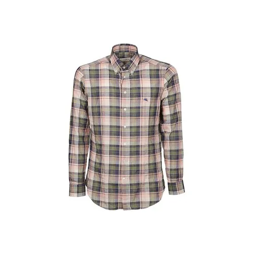 ETRO Розовые Мужские Рубашки