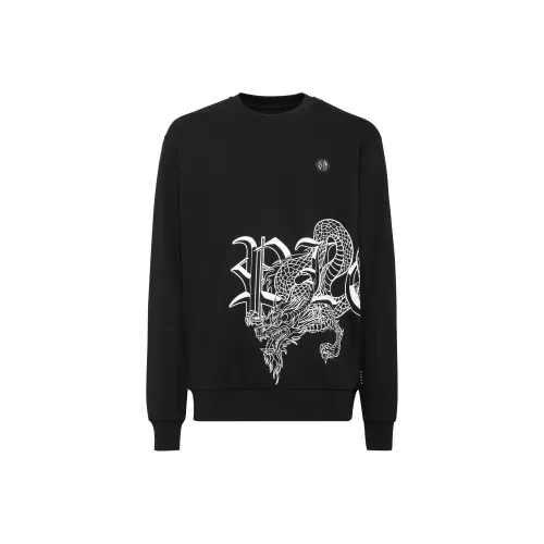 PHILIPP PLEIN Мужские черные свитшоты