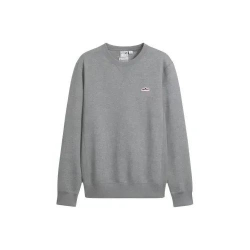 PUMA Suede Logo Long Sleeve Tee Свитшот Мужской Серый