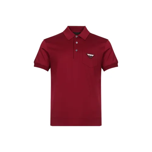 PRADA RUBY RED Мужская рубашка поло