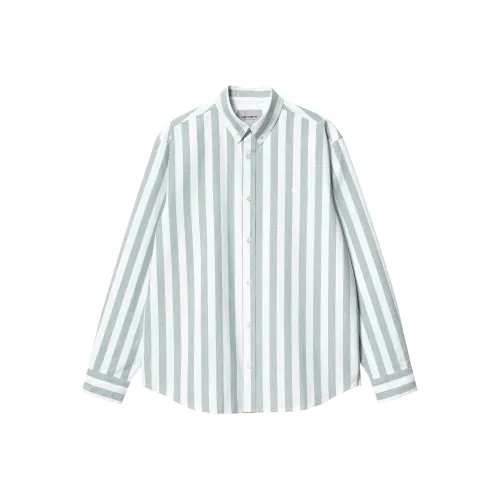 Carhartt WIP L S Dillion Stripe Рубашка Унисекс Зеленый