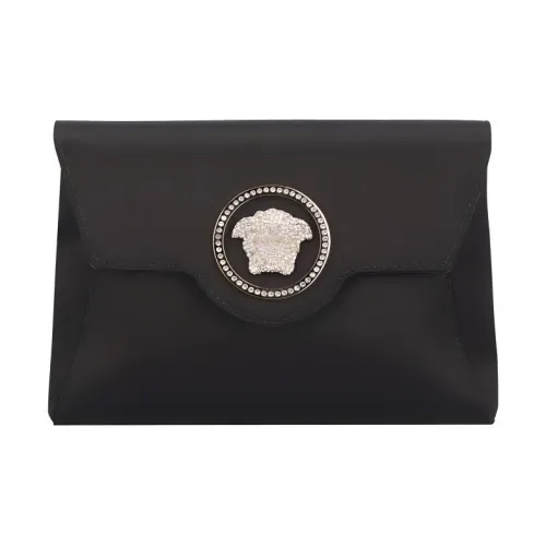 VERSACE La Medusa Сатин Конверт Сумка Ручная Сумка Сумка через плечо Сумка на плечо Женская Черная