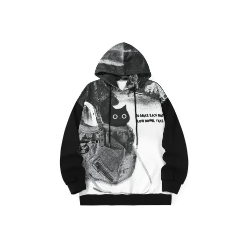 GENANX Черный/Белый Унисекс Свитшоты